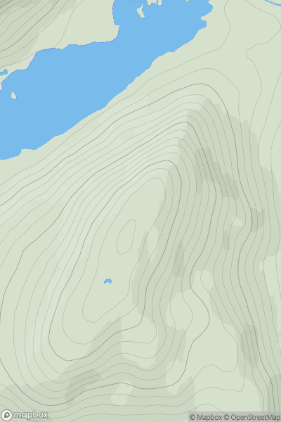 Thumbnail image for Creag Bheag [Glen Albyn and the Monadh Liath] showing contour plot for surrounding peak